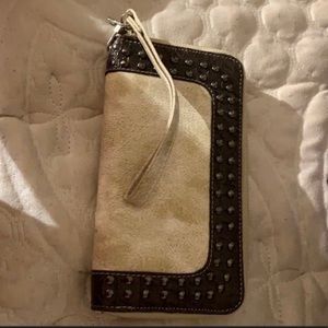 Cream color oversized wallet